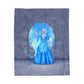 Velveteen Plush Blanket - Birthstones - Blue Topaz
