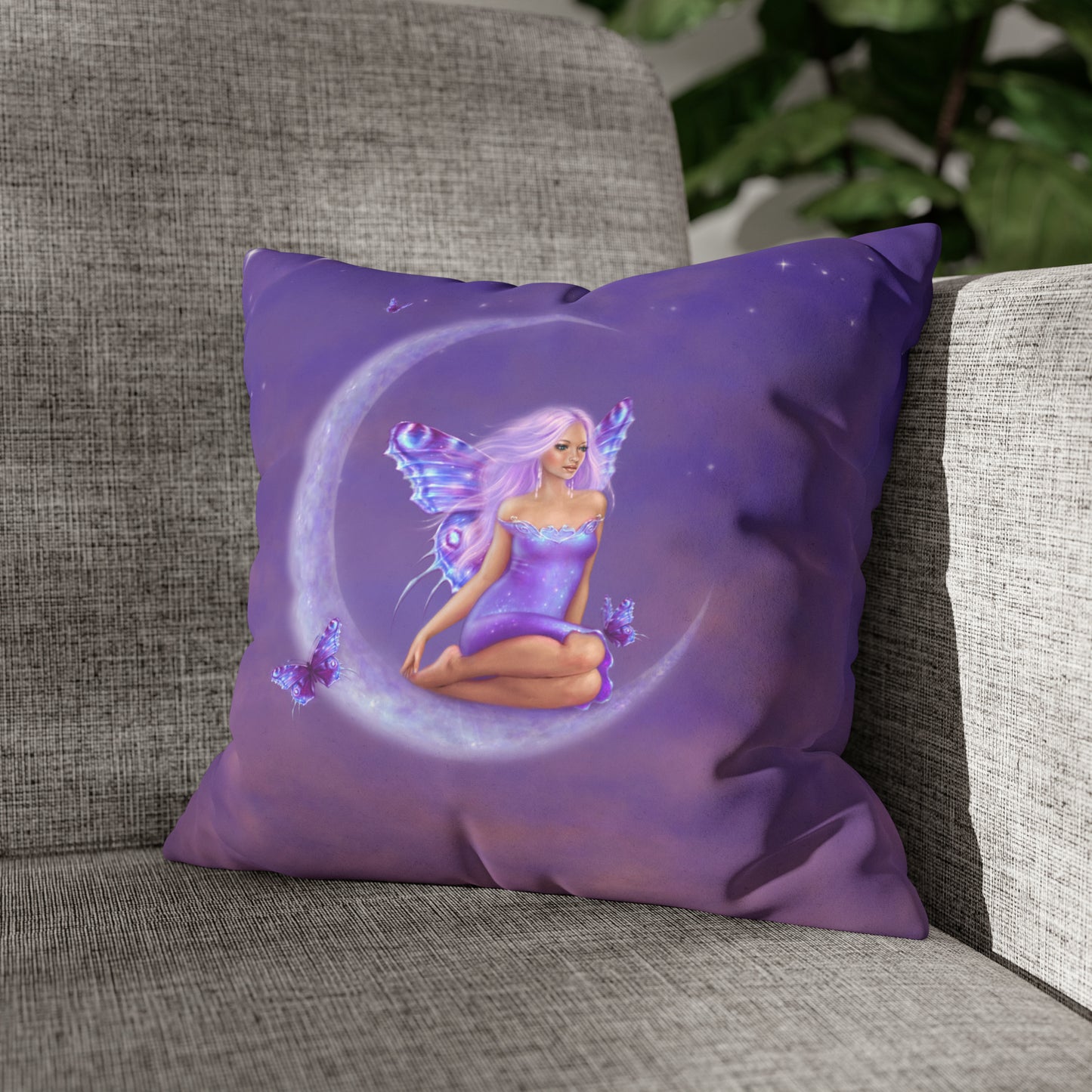 Throw Pillow Cover - Lavender Moon