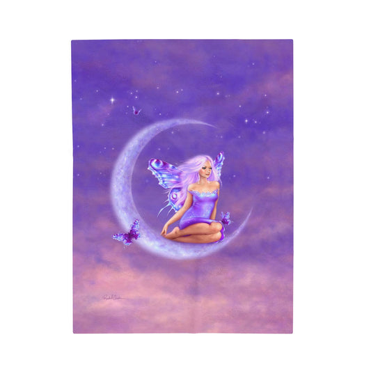 Velveteen Plush Blanket - Lavender Moon