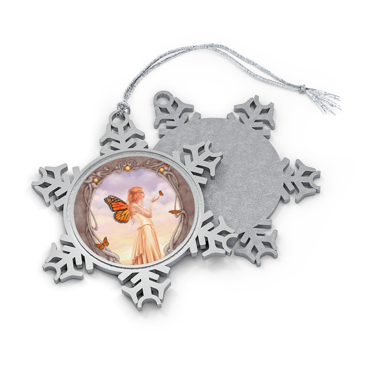 Snowflake Ornament - Citrine Birthstone Fairy