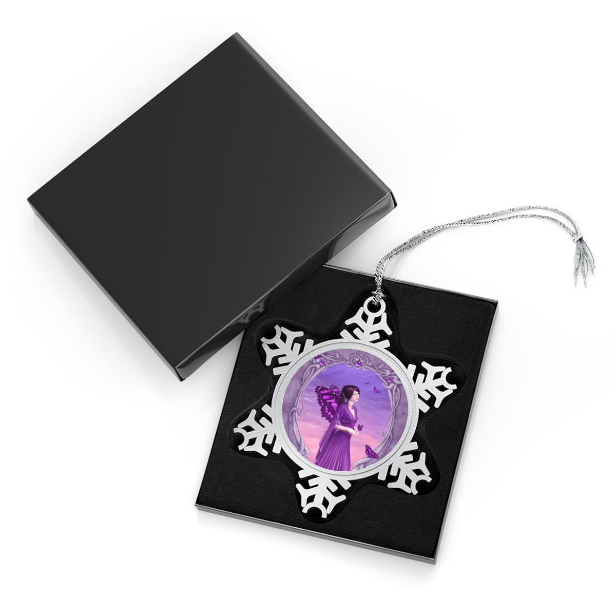 Snowflake Ornament - Amethyst Birthstone Fairy