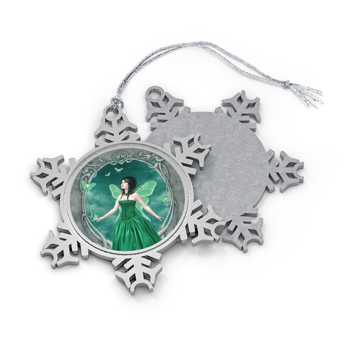 Snowflake Ornament - Emerald Birthstone Fairy