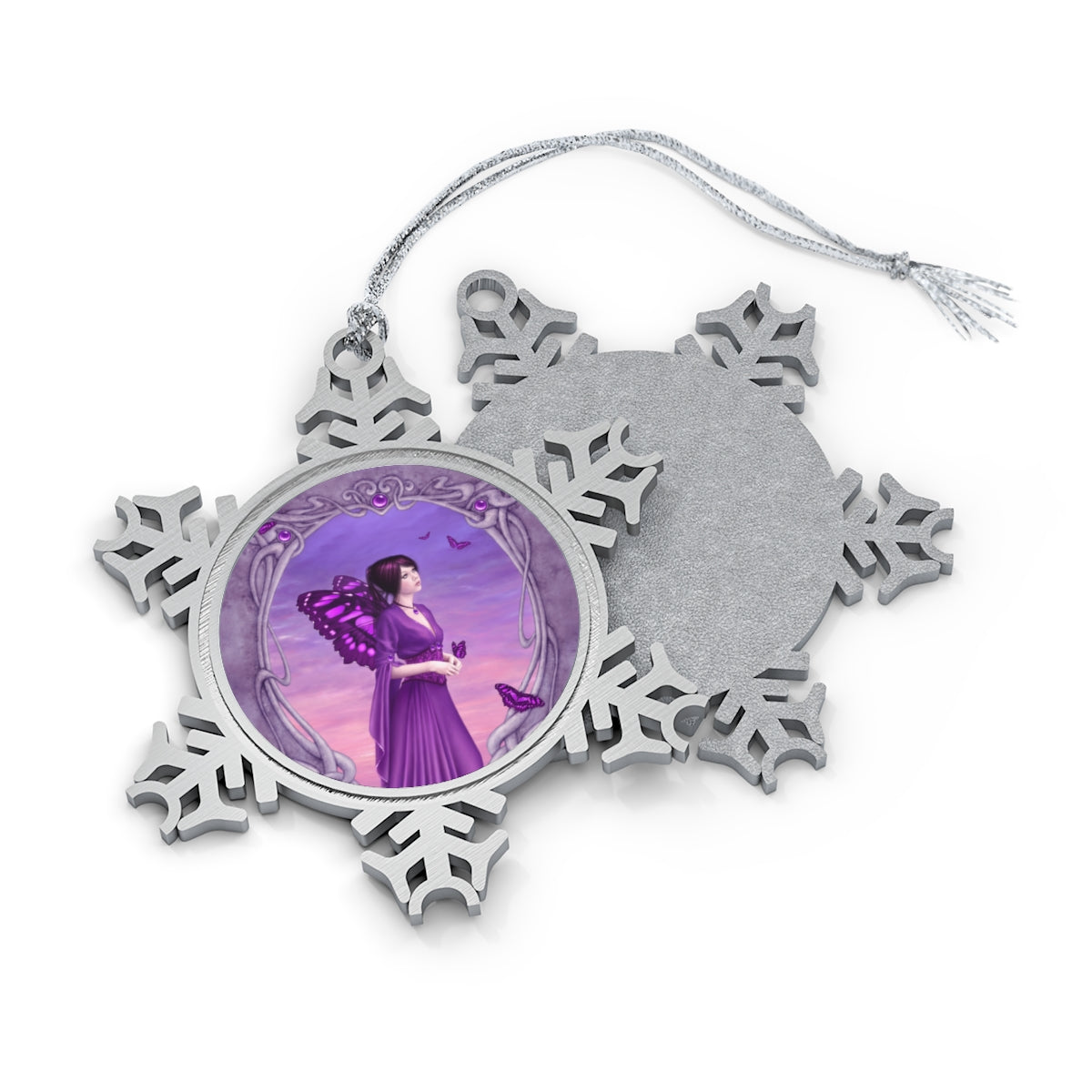 Snowflake Ornament - Amethyst Birthstone Fairy