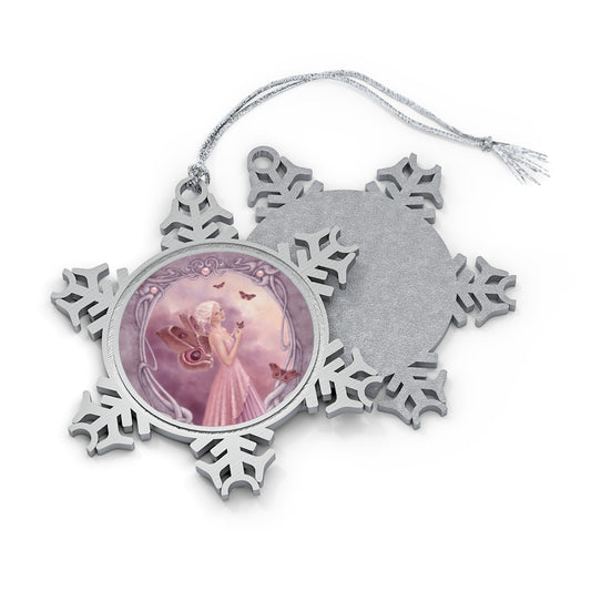 Snowflake Ornament - Pearl Birthstone Fairy