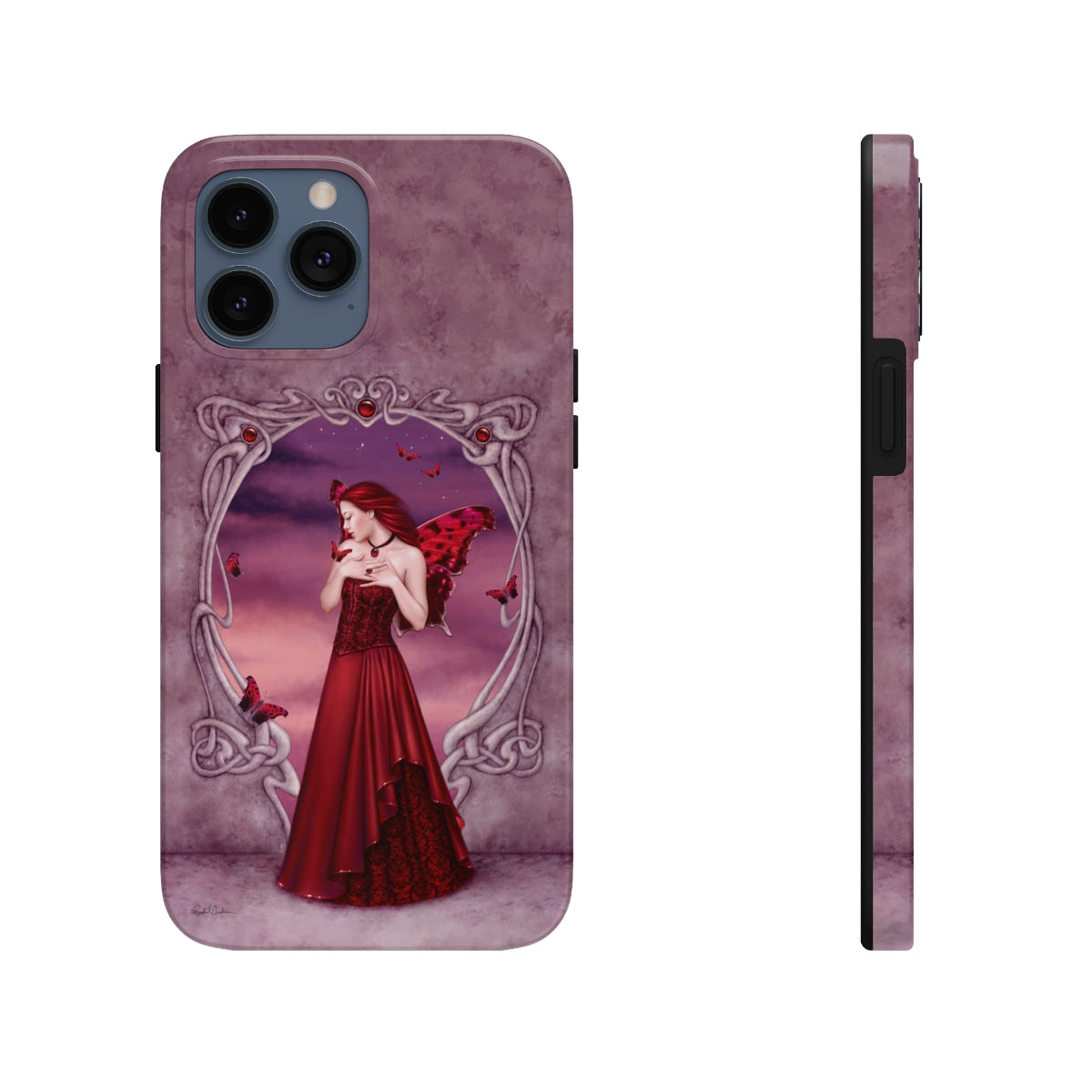 Tough Phone Case Garnet Birthstone Fairy – Rachel Anderson Art